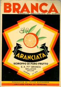Advertentie voor Branca sinaasappeldrank