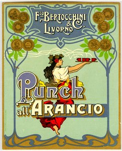 Advertentie voor sinaasappel punch (Chromolithografie 1905) door Anonymous Anonymous