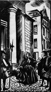 Gifaffaire onder koning Lodewijk XIV tussen 1672 en 1692: de arrestatie van Catherine Deshayes, vrouw Monvoisin en bijgenaamd La Voisin (1640-1680) door Gabriel Nicolas de La Reynie. Illustratie uit "Le Petit Journal Illustré" 1931