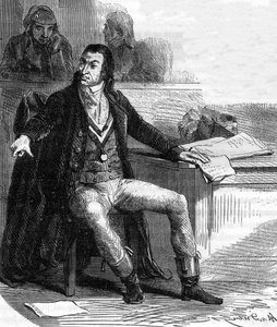 Antoine Quentin Fouquier de Tinville, genaamd Fouquier-Tinville (1746-1795), Franse wetgever en revolutionair, openbaar aanklager van het Revolutionaire Tribunaal - Gravure in 