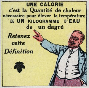 Calorimetrie: een calorie is de hoeveelheid warmte die nodig is om de temperatuur van een kilogram water met één graad te verhogen.