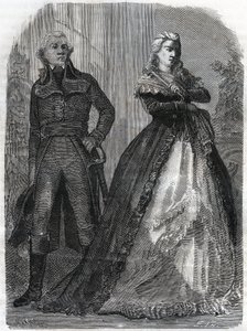 Charles François du Périer genaamd Dumouriez (1739-1823), Franse generaal met koningin Marie Antoinette (1755-1793). Gravure uit 1866 in “Histoire de la Révolution française” door Adolphe Thiers. Privécollectie.