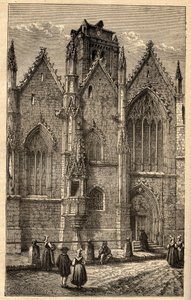 Kerk van Notre-Dame (Notre Dame) van Glas - Glas (Ille-et-Vilaine) - gravure in 
