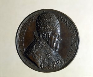 Clement X. Bronzen medaille, Milaan.