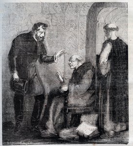 Diogo Inacio de Pina Manique (1733-1805) Portugese magistraat valt de Portugese vrijmetselarij aan (gravure uit 1879 in 