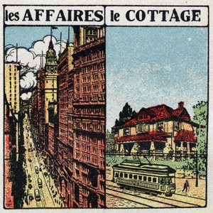 Elektrische trams: tramlijn in de stad (links) en op het platteland (rechts). Anonieme illustratie uit 1925. Privécollectie.