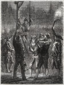 Executie van Thomas de Mahy (1744-1790), Markies de Favras - Parijs, op 19 februari
