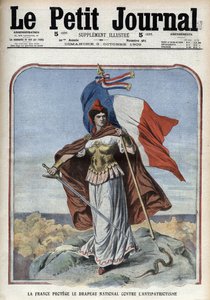 Frankrijk (Marianne) beschermt de nationale vlag tegen antipatriottisme - 