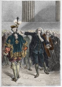 Franse revolutie - bijeenkomst van de algemene staten op 23/06/1789: Honore Gabriel (Honore-Gabriel) Riqueti, Graaf van Mirabeau (1749-1791) aanspreking van Henri Evrard (Henri-Evrard), Markies van Dreux Breze (Dreux-Breze) (1762-1829) - Algemene staten in door Anonymous Anonymous