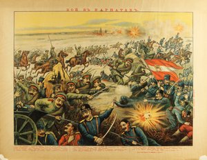 De Slag om de Karpatenpassen (1914) door Anoniem