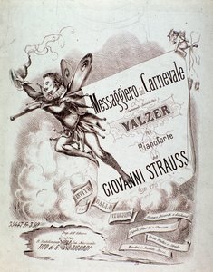 Frontispice van de partituur van Carnevals-Botschafter (op 270) door Johann Strauss door Anonymous Anonymous