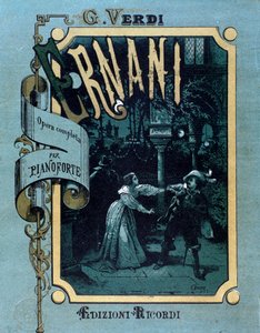 Frontispice van de partituur van Ernani door Giuseppe Verdi
