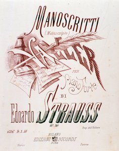 Frontispice van de partituur van Walsen voor Piano door Eduard Strauss