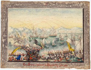 Russisch-Turkse oorlog van 1828-1829: de Russen steken de Donau over in 1828 door Anonymous Anonymous