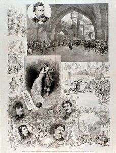Illustraties voor Marion Delorme, opera door Ponchielli, in het Teatro alla Scala