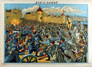 De slag bij Lemberg (Lviv, Lvov) (1914) de inname van de stad door de Russen tegen het Oostenrijks-Hongaarse leger - De Inname van Lvov door Anoniem