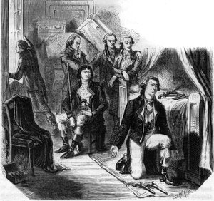 Les Girondins in de nacht van 31 mei 1793 (de val van de Girondins) - Gravure in 