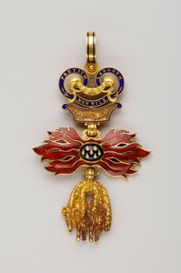 Orde van het Gulden Vlies: Oostenrijks Gulden Vlies - Gereduceerd insigne - 1850-1900 - Goud en email - Privécollectie door Anonymous Anonymous