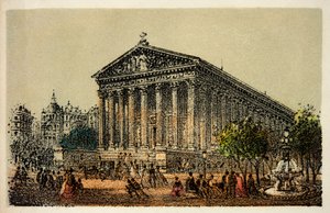 Parijs 1874: Kerk van La Madeleine, privécollectie