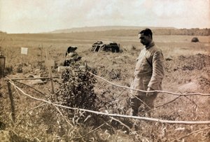 Foto uit een persoonlijk album van een infanterieluitenant tijdens de eerste maanden van de Eerste Wereldoorlog