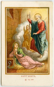 Vrome afbeelding: Agatha van Sicilië door Anonymous Anonymous