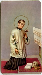 Vrome afbeelding: Aloysius Gonzaga aanbidt het kruis door Anonymous Anonymous
