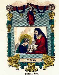 Vrome afbeelding: Sint Anna. Gravure uit de 19e eeuw
