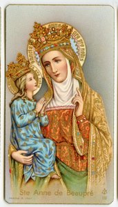 Vrome afbeelding: Sint Anna de Beaupre, patroonheilige van Quebec