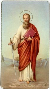 Vrome afbeelding: Sint Paulus van Tarsus (chromolithografie) door Anonymous Anonymous
