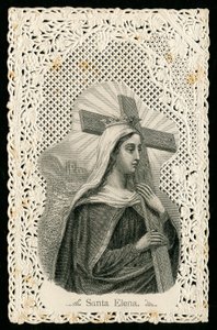 Vrome afbeelding: St. Helena, moeder van Constantijn de Grote (gravure)