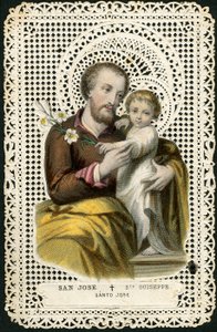 Vrome afbeelding: Sint Jozef en Jezus door Anonymous Anonymous