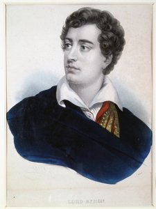 Portret van de dichter Lord George Noel Byron (1788-1824) door Anonymous Anonymous