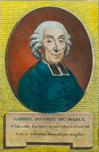 Portret van Abbe Gabriel Bonnot de Mably (1709-1785) Filosoof en Voorloper van het Utopisch Socialisme, Privécollectie