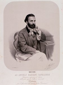 Portret van Angelo Mariani (lithografie) door Anonymous Anonymous