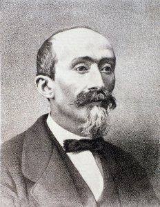 Portret van Antonio Cagnoni Italiaanse componist Milanese privécollectie