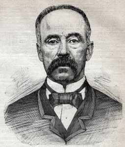 Portret van Charles Moore, Britse botanicus van Schotse afkomst. Gravure in 
