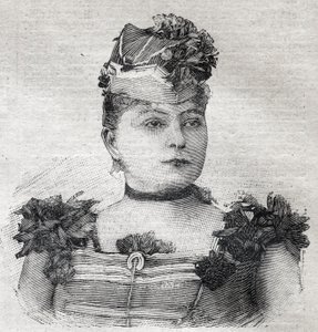 Portret van Eugenie Weiss, bekend als Jenny Barones van Rahden, lid van de Braziliaanse circusgroep en auteur van het boek 