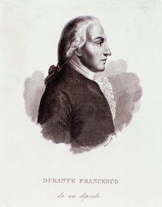 Portret van Francesco Durante Italiaanse componist Naar schilderij. 19e eeuw. Milanese privécollectie door Anonymous Anonymous