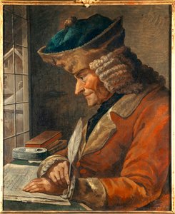 Portret van François Marie Arouet Voltaire (1694-1778) in zijn werkkamer