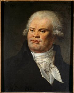 Portret van Georges Danton (1759-1794) redenaar en politicus. Anoniem schilderij uit de 18e eeuw