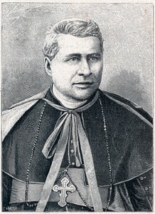 Portret van Giovanni Simeoni (1816-1892), Italiaanse kardinaal. Gravure in Les Missions Catholiques au XIXe Siècle door Louis-Eugene Louvet. Privécollectie. door Anonymous Anonymous