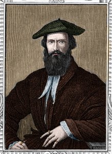 Portret van Girolamo Francesco Maria Mazzola genaamd Parmigianino of De Parmezaan (1503-1540) Italiaanse schilder. Gravure uit 1859 in "de galerijen van Europa - Italië" door Armengaud. Privécollectie. door Anonymous Anonymous