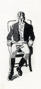 Portret van Heathcliff personage uit de roman 