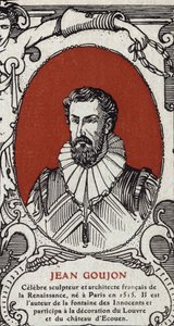 Portret van Jean Goujon (1510-1567), Franse beeldhouwer en architect. Gravure uit 1914. Privécollectie. door Anonymous Anonymous