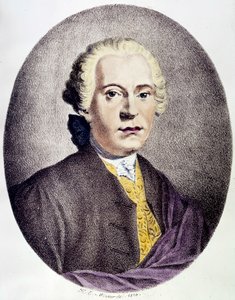 Portret van Johan Adolf Hasse (1699-1783) barokcomponist (gravure) - privécollectie door Anonymous Anonymous