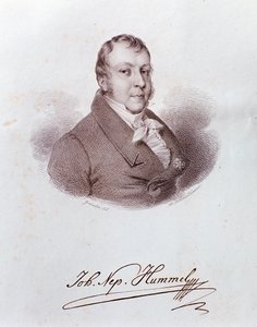Portret van Johann Nepomuk Hummel. Gravure door Anonymous Anonymous