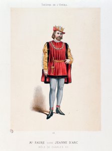 Portret van de heer Faure die koning Karel VII vertolkt in de opera Jeanne d