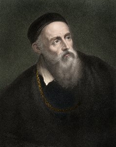 Portret van Titiaan (1490-1576), Tiziano Vecellio, Venetiaanse schilder door Anonymous Anonymous