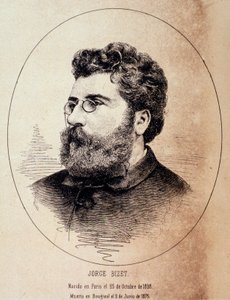 Portret van Engelse componist Georges Bizet (Tekening naar foto) door Anonymous Anonymous