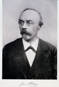 Portret van de Duitse dirigent en pianist Hans von Bülow (zwart-wit foto) door Anonymous Anonymous